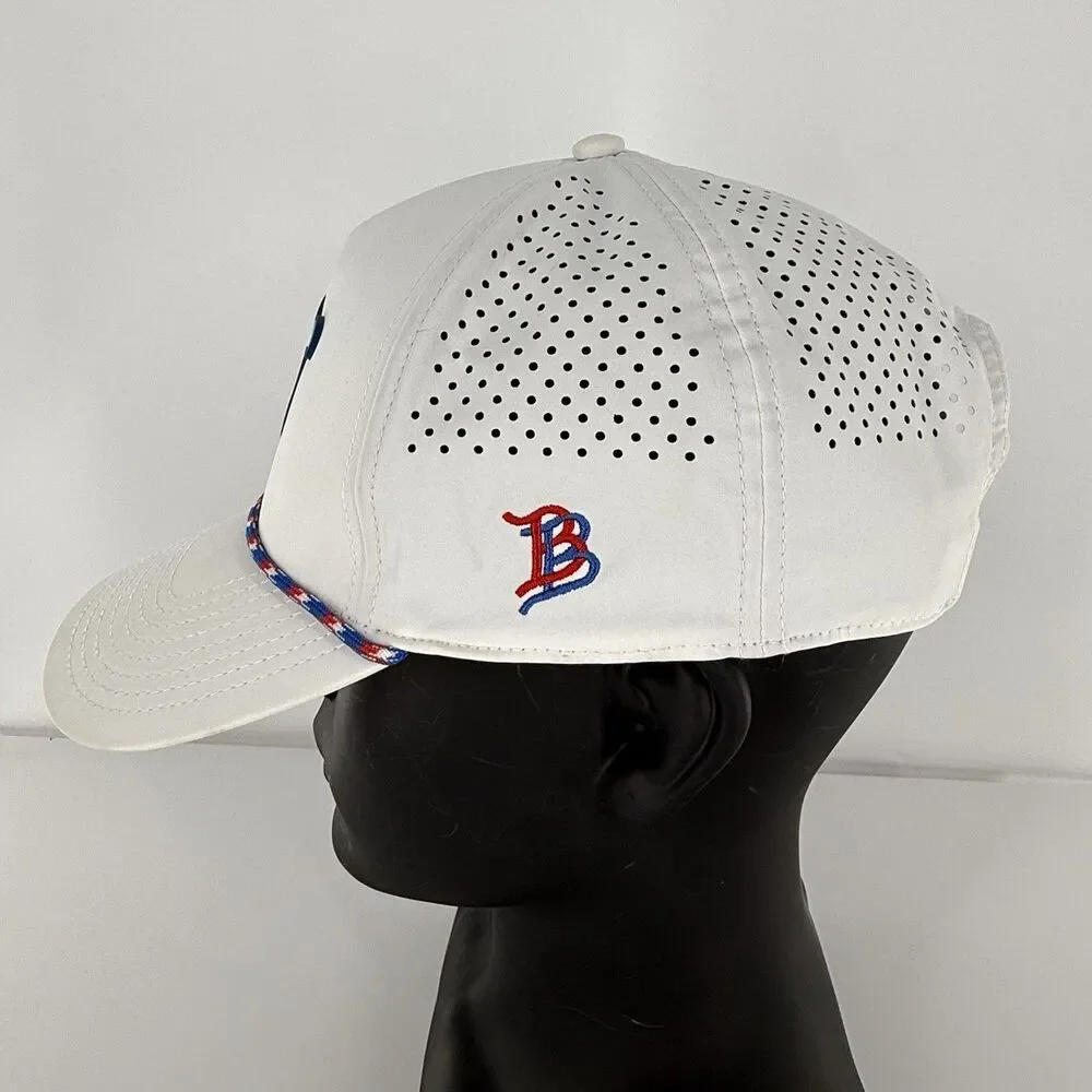 Branded Bills Nash White Golf Hat Snapback Rope Performance Cap - Picture 5 of 15